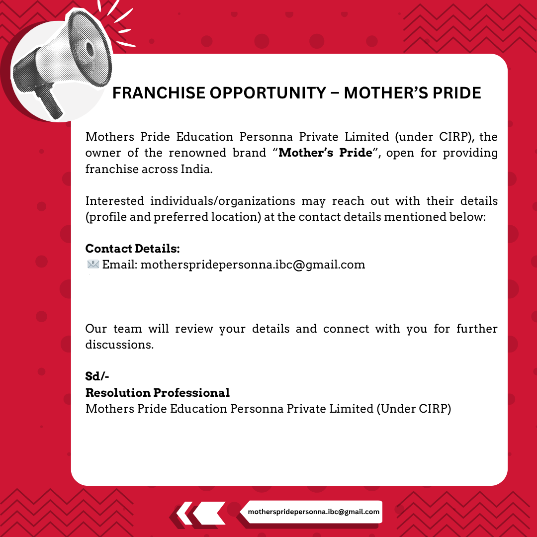 Franchise opportunity — Mother's Pride: contact and details